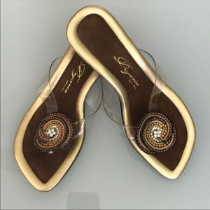 Degaria Rare 2” Sandal Heels w/Swarovski Crystals